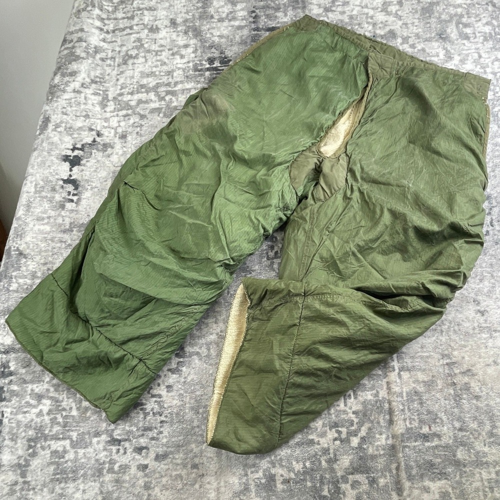 US Armed Forces Field Trousers Mens Medium Long Olive Green Winter Liner Flawed